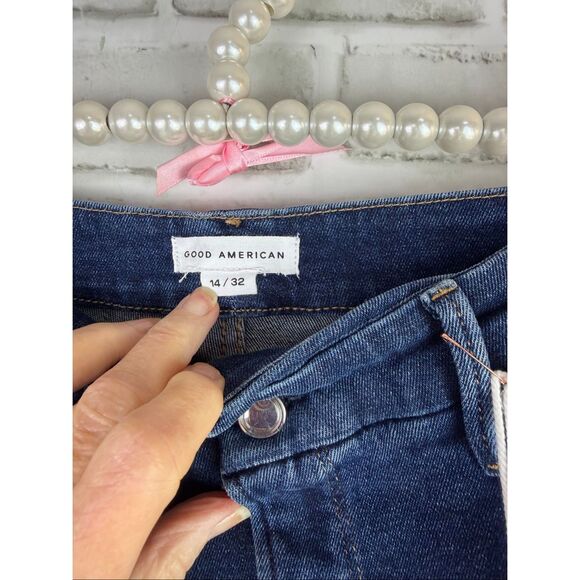 Good American Good Legs Crossover Jeans New Size 14/32 Skinny
